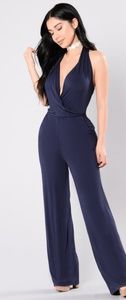 Fashion Nova Navy Cop That Foreign Jumpsuit
